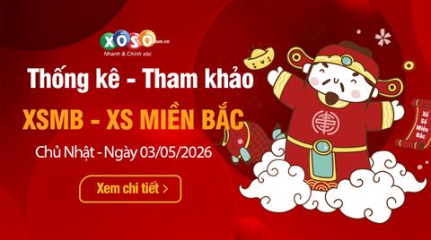 Thống Kê XSMB 3/5/2026 - Xem Xổ Số Miền Bắc Chủ Nhật Ngày 3/5