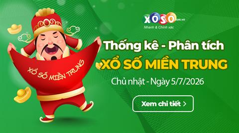 Thống kê XSMT 5/7/2026 - Phân tích Xổ số Miền Trung 5-7 Chủ nhật