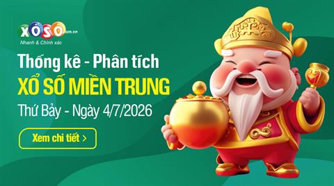 Thống kê XSMT 4/7/2026 - Phân tích Xổ số Miền Trung 4-7 Thứ 7