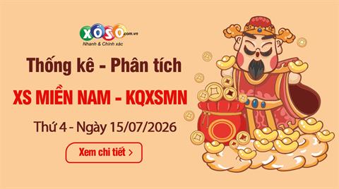 Thống Kê XSMN 15/7/2026 - Phân Tích XS Miền Nam Thứ 4 ngày 15/7