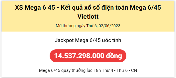Thống kê Vietlott 02062023 - Phân tích Xổ số Mega 645 Thứ 6 1