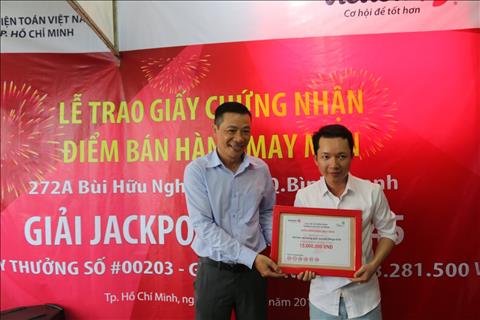 Chu diem ban hang Vietlott nen nhan thuong