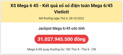 Thong ke Vietlott 28102022 - Phan tich Xo so Mega 645 Thu 6 hinh anh