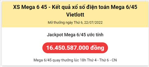 Thong ke Vietlott 22072022 - Phan tich Xo so Mega 645 Thu 6 hinh anh