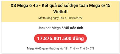 Thong ke Vietlott 30092022 - Phan tich Xo so Mega 645 Thu 6 hinh anh