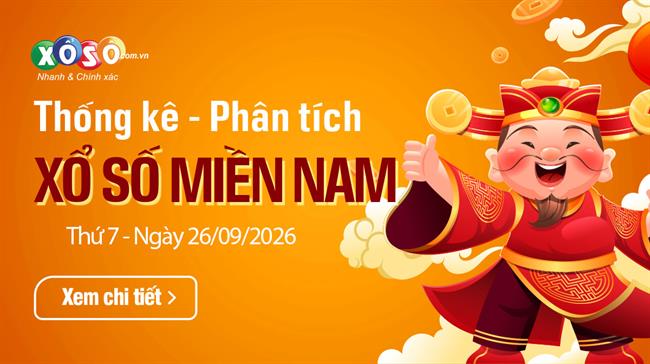 Thống Kê XSMN 26/9/2026 - Phân Tích XS Miền Nam Thứ 7 Ngày 26/9